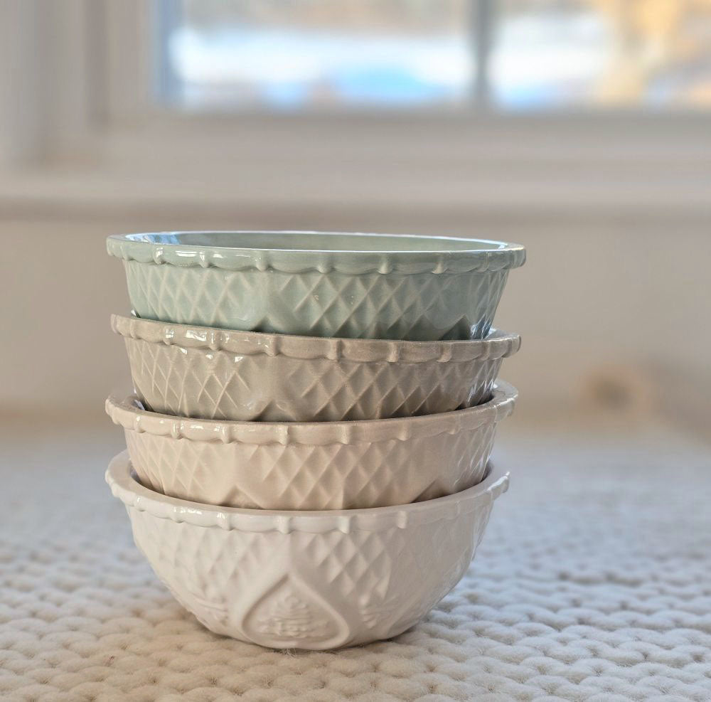 Our Vintage Style Ceramic Dessert Bowl has been meticulously crafted by hand and inspired by a traditional depression vintage glass pattern. Featuring a decorative floral motif from the early 1900’s, each piece is made from the highest quality materials sourced from around the world. Each piece has been hand painted with a transparent subtle color to give it an old world charm. 