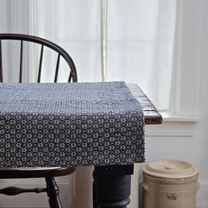 Influenced by vintage Welsh tapestry patterns, these Welsh Inspired Table Squares add instant warmth and character to any room. Table squares are perfect for protecting wood tables or even larger tablecloths. They're great for adding a bit of charm for smaller tables. They are made from premium cotton and is machine washable for simple upkeep. Table squares are perfect for dressing up a table and lending a pop of color to a room. Measures 34" high by 34" wide. Navy