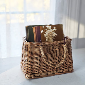 Wicker Carry Basket Bag