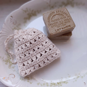 Crochet Soap Sock with French Soap 