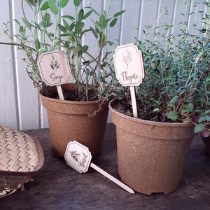 Wood Herb Markers for Pots