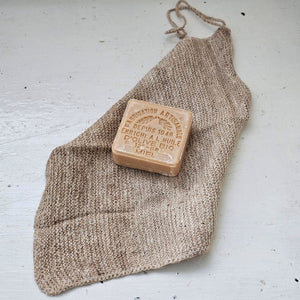 Add a bit luxury and care to your bathing experience with our Crochet Knit Allo Nettle Washcloth. Designed to gently massage and exfoliate, this washcloth removes dead skin cells, leaving skin feeling soft, rejuvenated, and radiant. Crocheted out of a fast‒growing herb called allo or Himalayan nettle. Handmade, this knit washcloth, offers natural care with a new rustic style. Includes loop for hanging. Includes one washcloth