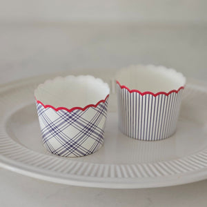 What is a summer time gathering without delicious treats? With classic red, white, and blue plaid and stripe patterns these baking cups are the perfect party staple for Fourth of July gatherings. From cupcakes and candies to pre-made single servings of picnic fair and scoops of ice cream this cups have got you covered with a dash of patriotic flair!