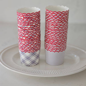 What is a summer time gathering without delicious treats? With classic red, white, and blue plaid and stripe patterns these baking cups are the perfect party staple for Fourth of July gatherings. From cupcakes and candies to pre-made single servings of picnic fair and scoops of ice cream this cups have got you covered with a dash of patriotic flair!