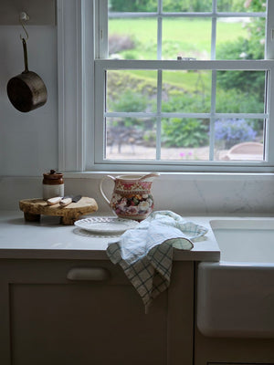 Antique Style Old World Pitcher in French Country Kitchen
