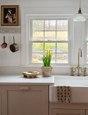 Cottage Kitchen with Irish Milkmaid Portrait Art Print