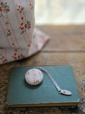 Bespoke Strawberries and Stripes Travel Tape Measure