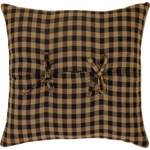 Black and Tan Check Pillow