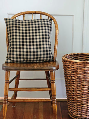 Black and Tan Check Pillow