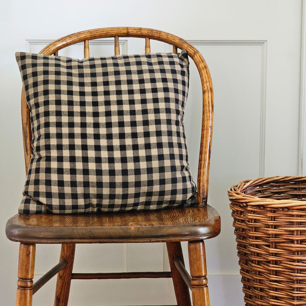 Black and Tan Check Pillow