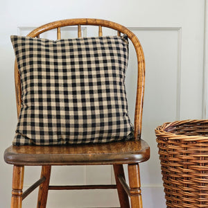 Black and Tan Check Pillow