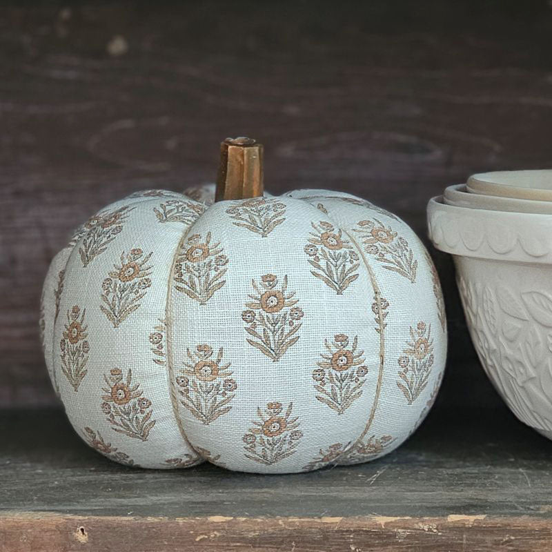Block Print Fabric Pumpkin
