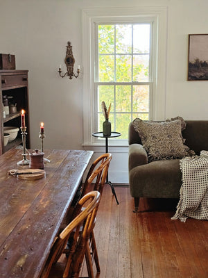 The Rustic Linen Block Print and Ruffles Pillow Cover brings texture and comfort together for sophisticated, old-world style. Made from breathable, high-quality linen with a rustic texture and natural feel that pairs beautifully with both modern and rustic interiors.

Every cover is carefully printed by hand, giving each piece its own subtle character and artisan detail.