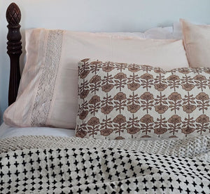 Vintage Style Crochet Lace and Pleated Edge Pillowcase Set