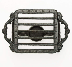 The Cast Iron Pot Warmer Trivet is perfect for adding an old-time touch with tons of practicality. This cast iron trivet is designed to keep teapots and other small pots warm. It features a tea light candle holder to warm tea or pots of milk. Only suitable for tea light candles less than 4cm / 1.6" in size (candle not included). 7.25"L (with handles) x 5" Diam surface x 2.9"H Trivet only. (Copper items not sold.) Heat Keeper Teapot sold separately. 