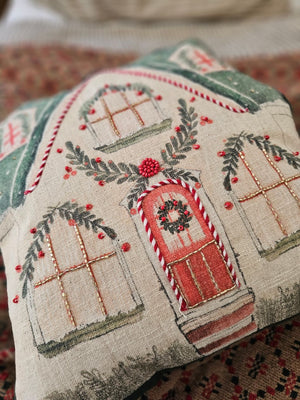 Christmas Cottage Pillow