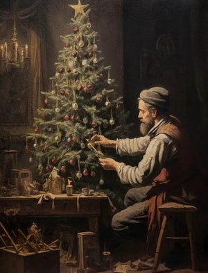 Christmas Toy Maker Portrait Art Print