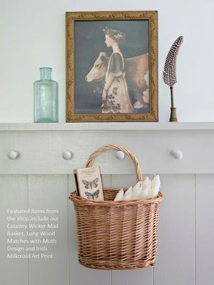 Country Wicker Mail Wall Basket