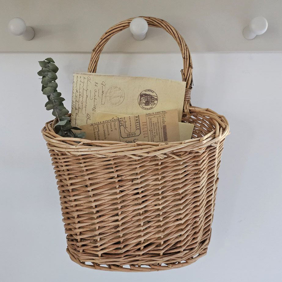 Country Wicker Mail Wall Basket