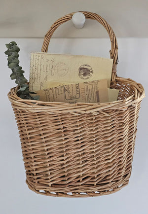 Country Wicker Mail Wall Basket