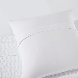Crisp White Waffle Weave Pillow Covers, Set of Two