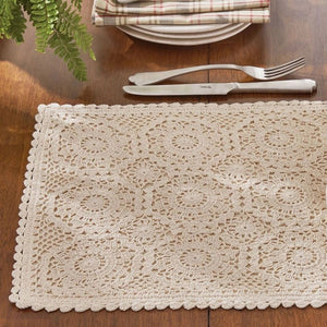 Crochet Lace Cream Placemats