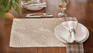 Crochet Lace Cream Placemats