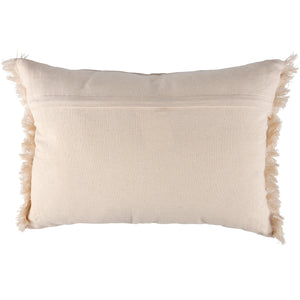 Add relaxed, down-to-earth style with our Embroidered Meadow Grasses Pillow. Made with 100% cotton, this accent pillow features a flax linen look, with a warm oatmeal color and rustic texture. The embroidered meadow grass design and fringe sides lend added texture and style. Pillow features a zipper to easily remove and clean cover. Includes polyester insert. 20"L x 14"H