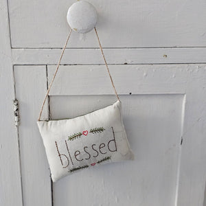 Embroidered Pillow Ornament