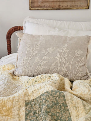 Prairie Meadow Patchwork Quilt Throw Blanket