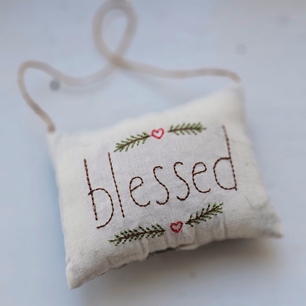 Embroidered Pillow Ornament