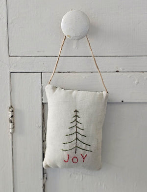 Embroidered Pillow Ornament