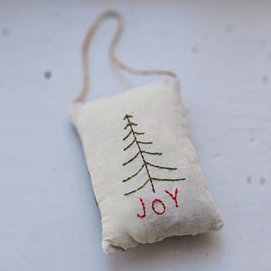 Embroidered Pillow Ornament