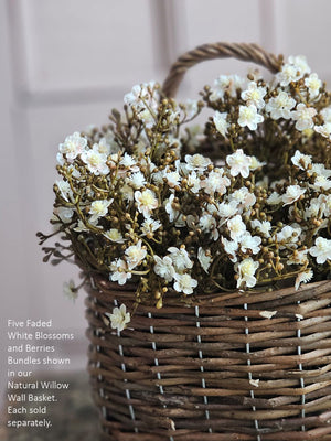The Faded White and Berries Bundle features small, creamy white blooms with hints of pink and beige that are accented with berries to create the sweetest collection that brings a massive load of charms to displays. Each bundle contains seven stems. 7"H