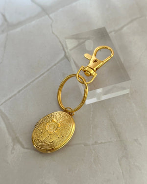 Floral Locket Bag Charm
