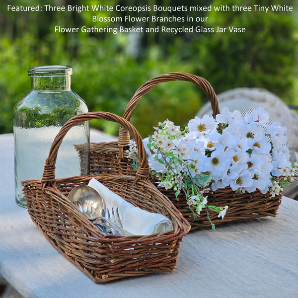 Willow Flower Gathering Basket, Set of Two Farmhouse Wares