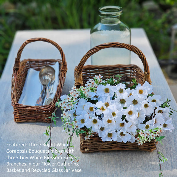 Willow Flower Gathering Basket, Set of Two Farmhouse Wares