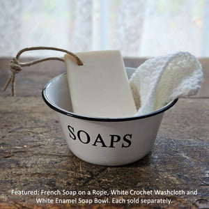 Our French Soap on a Rope offers a new old-fashioned way of getting clean. Perfect for small spaces with little to no countertop space and outdoor showers, the soap on a rope is handmade in Provence with olive and coconut Oil 