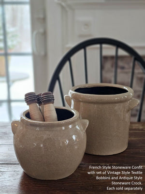 French Style Stoneware Confit Crock