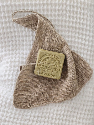 This authentic 100% natural and organic french soaps are made with pure olive oil.&nbsp; The Lavender French Soap Bar fills the air with a fresh, clean aroma as you soothe and soften skin with nurturing olive oil. Each soap is stamped for added beauty. Fill a jar and create a beautiful accent for your bath. Includes one bar. 4.41oz