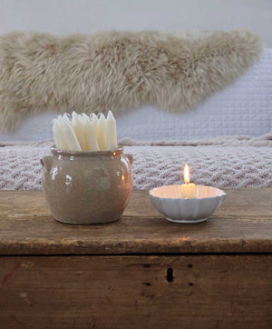 French Style Confit Crock with Candles