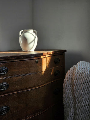 French Style White Vase with Handles