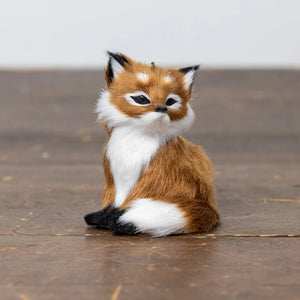 Fur Fox Ornament, Woodland Cottage Christmas, Fox Ornament