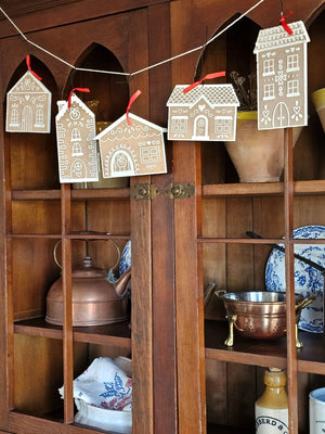 Gingerbread Dutch Village Ornament Set