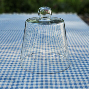 Our Glass Bell Jar Cloche makes the perfect addition to any elegant gathering. This timeless bell jar style cloche not only serves guests in style, but also doubles as a beautiful display for small objects and keepsakes. Made with high-quality glass, measuring 7" in diameter and 8" in height, it's a must-have for any entertainer.