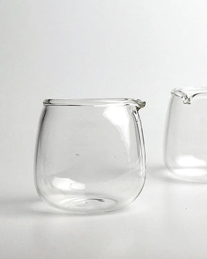 Glass Creamer Pitcher, Set of Two