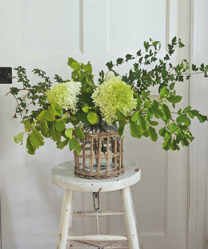 Glass Jar with Willow Basket Sleeve