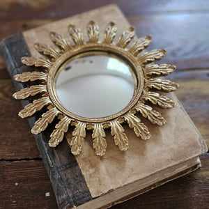 Gold Leaf Convex Wall Mirror