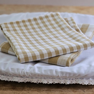 Farmhouse Black and Cream Checkered Kitchen Towel Set