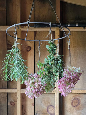 Vintage Style Herb Drying Rack, Herb Drying Rack, Hanging Herb Dryer